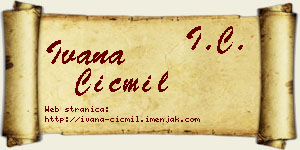Ivana Cicmil vizit kartica